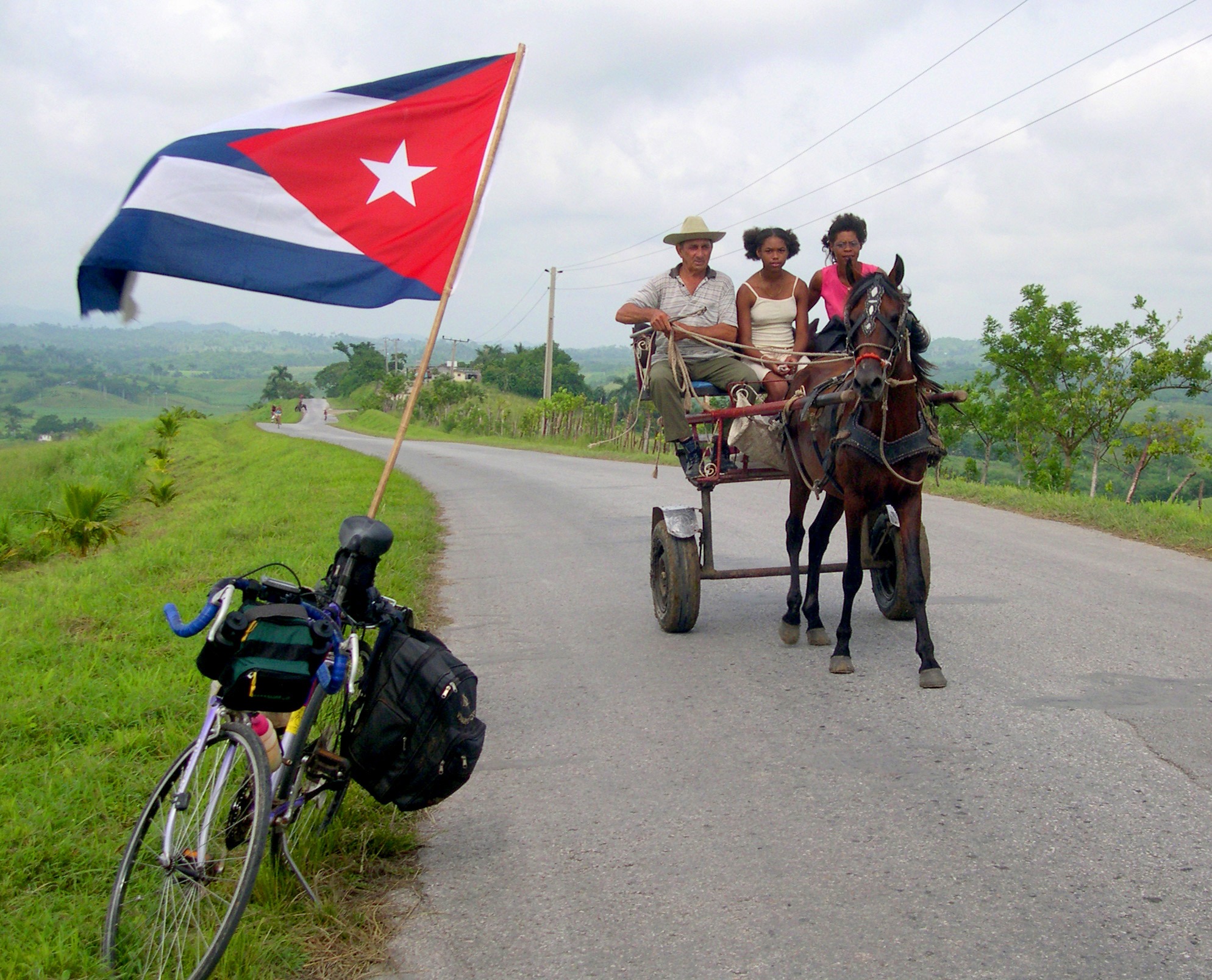 Vélo et drapeau cubain