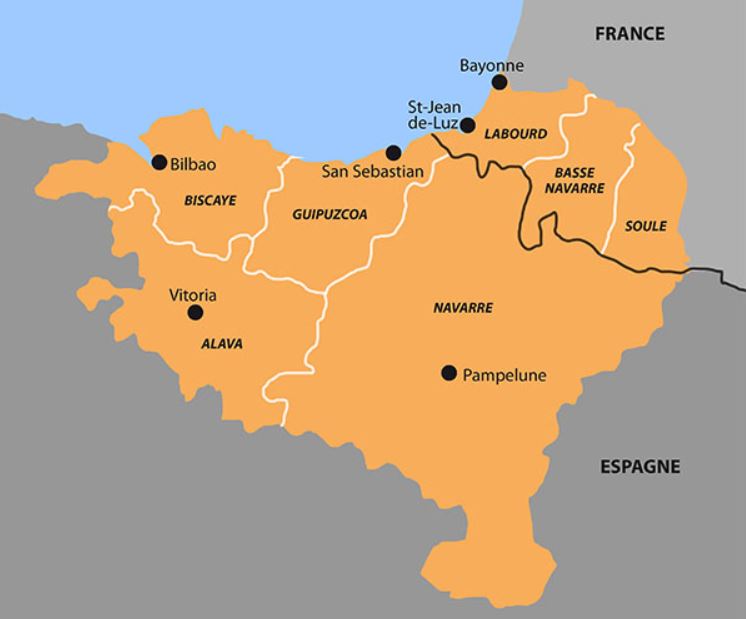 Carte du Pays Basque