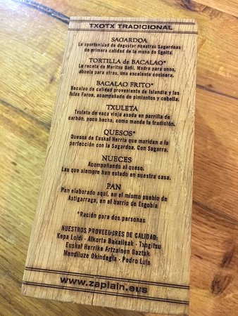 Menu cidrerie